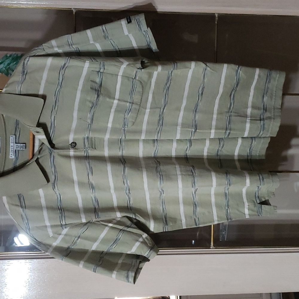 PALMER Men's Striped Short Sleeve Polo Golf Shirt sz XL. Condition "Pre-owned"